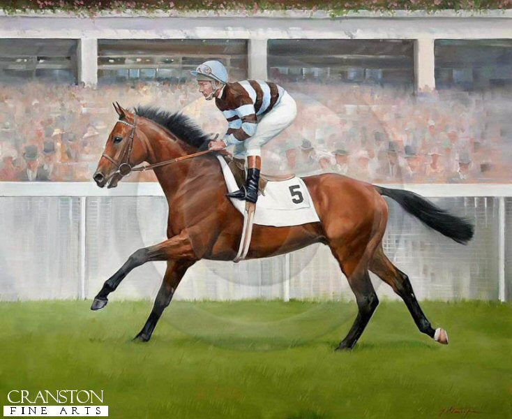 Sir Ivor and Lester Piggott (Epsom Derby) by Jacqueline Stanhope.