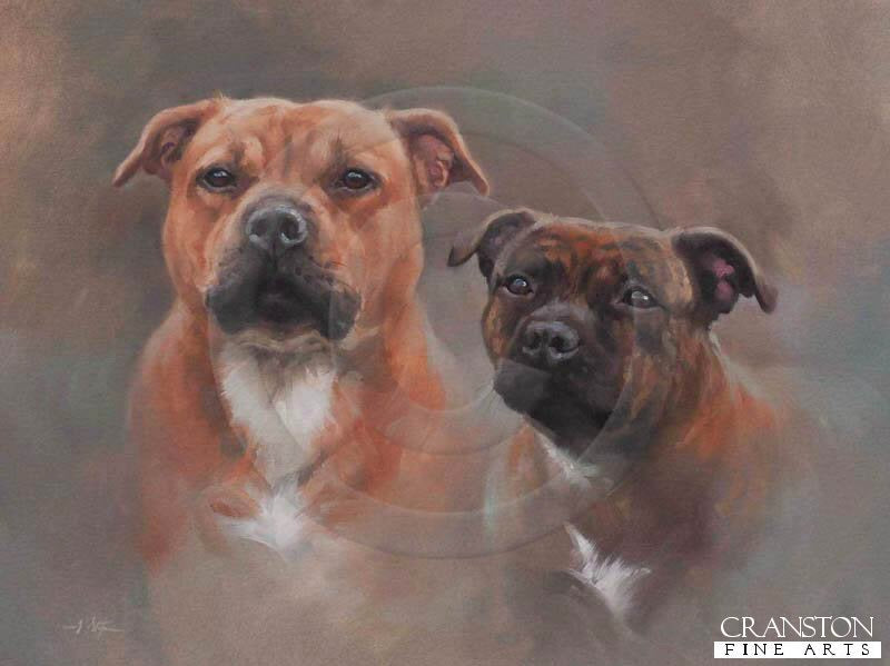 Staffordshire Bull Terriers by Jacqueline Stanhope.