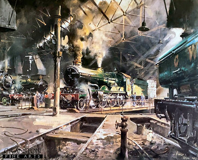 Castles at Tyseley by Terence Cuneo