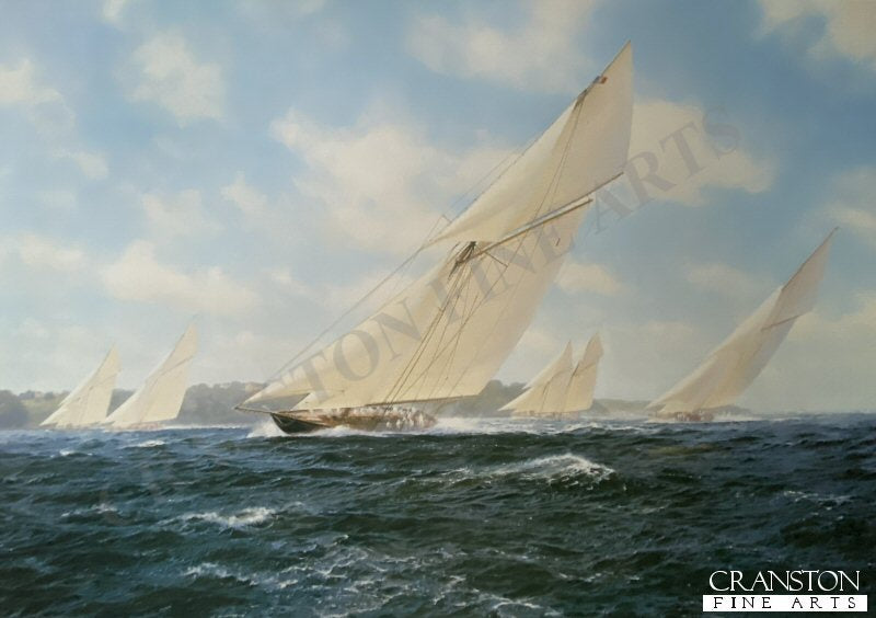 Britannia Racing Off Cowes by Steven Dews