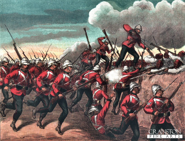 The Royal Irish Regiment At The Battle Of Tel-El-Kabir by Richard Simkin