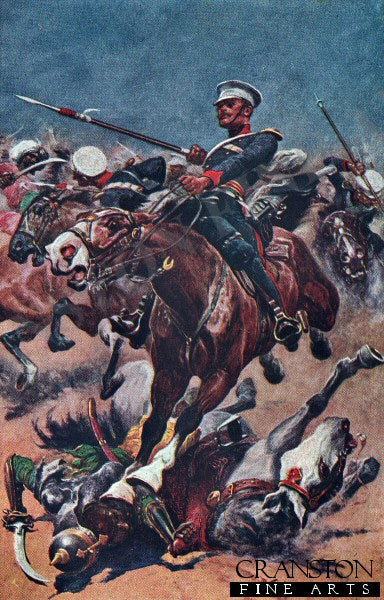 The 9th Lancers at Chilleanwalla by Stanley Wood. (B)