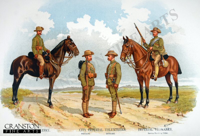 City Imperial Volunteers and Imperial Yeomanry by Richard Simkin