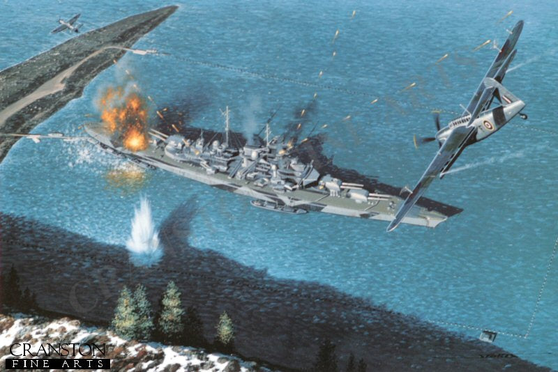 Attack on the Tirpitz by Stan Stokes.