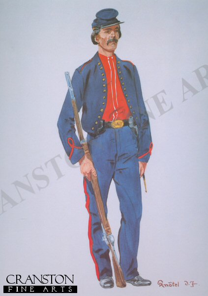 44th New York Volunteers Private (Ellsworth Avengers) 1861 by Richard Knotel.