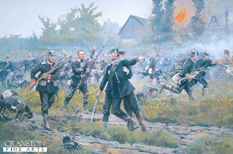 Prince Anton von Hohenzollern at Rosbertiz during the Austro-Prussian War, 3rd July 1866 by Richard Knotel.