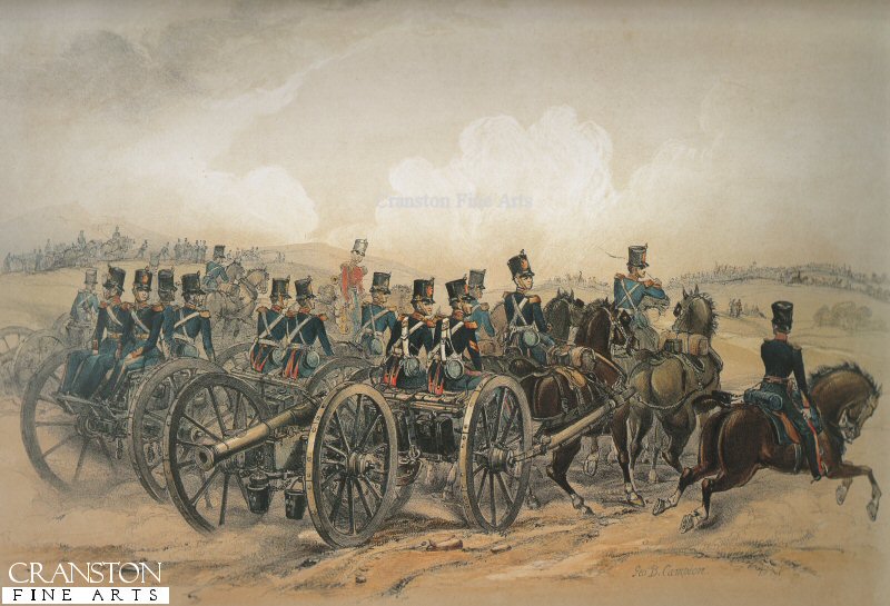 Royal Artillery Field Batteries Taking up Position by Campion.