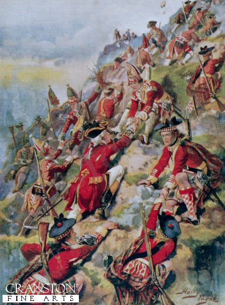 Scaling the Heights of Abraham, Battle of Quebec by Harry Payne.