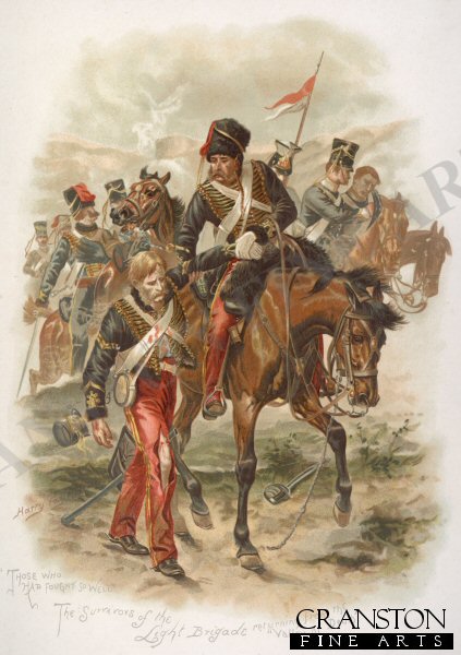 Those Who had Fought so Well. The Survivors of the Light Brigade Returning from the Valley of Death by Harry Payne.