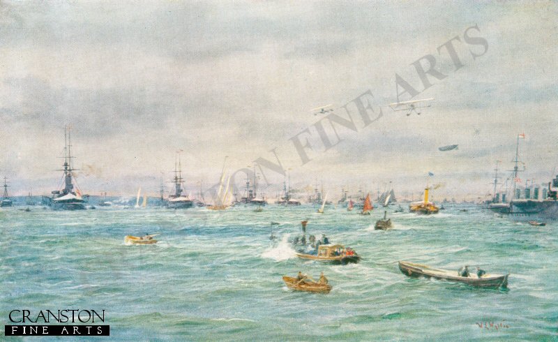 The Great Review at Spithead by W L Wyllie.