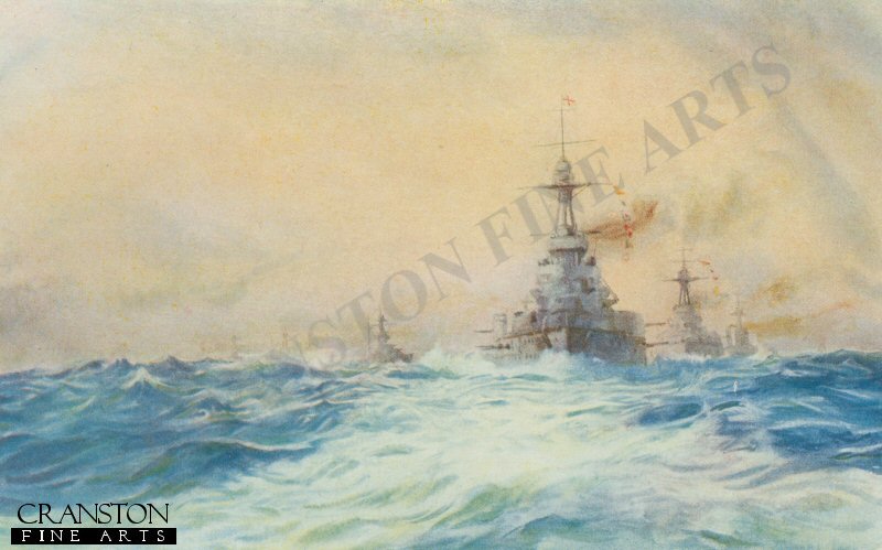 Iron Duke in Pentland Firth by W L Wyllie.