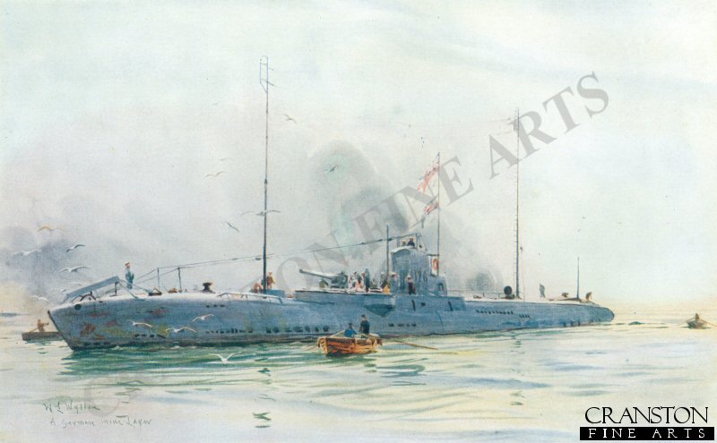 A German Minelayer by W L Wyllie.