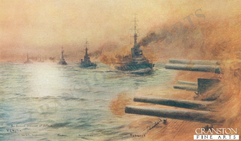 The Second Division at Jutland by W L Wyllie. (B)