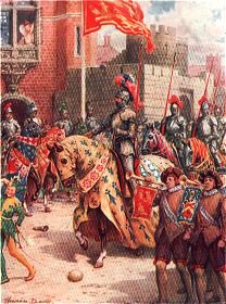 Sir Philip Sydney At the Tournament in Whitehall by Howard Davie.