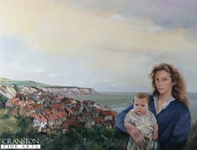 Mother and Child with seascape circa 1800s by Chris Collingwood.