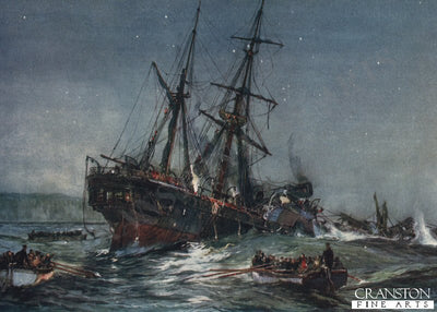 The Wreck of the Birkenhead 1852 by Charles Dixon. (PC)
