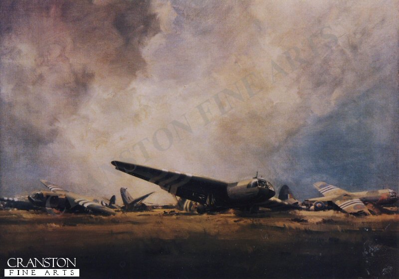 Gliders at Caen by Frank Wootton.
