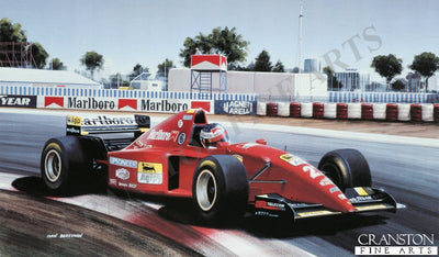Jean Alesi/ Ferrari 412 by Ivan Berryman. (GS)