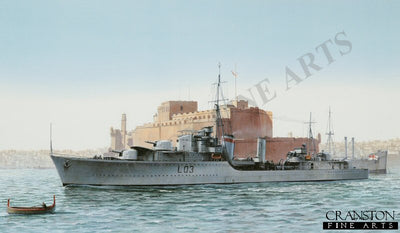 HMS Cossack by Ivan Berryman.