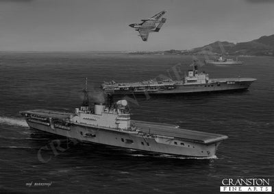 HMS Eagle and HMS Albion by Ivan Berryman. (B)