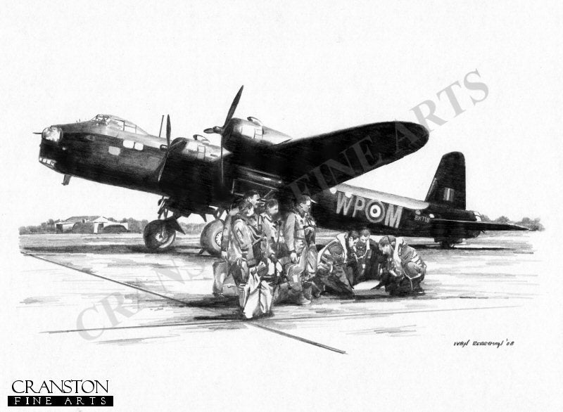 Preparing To Go - Crew of a Short Stirling by Ivan Berryman. (AP)