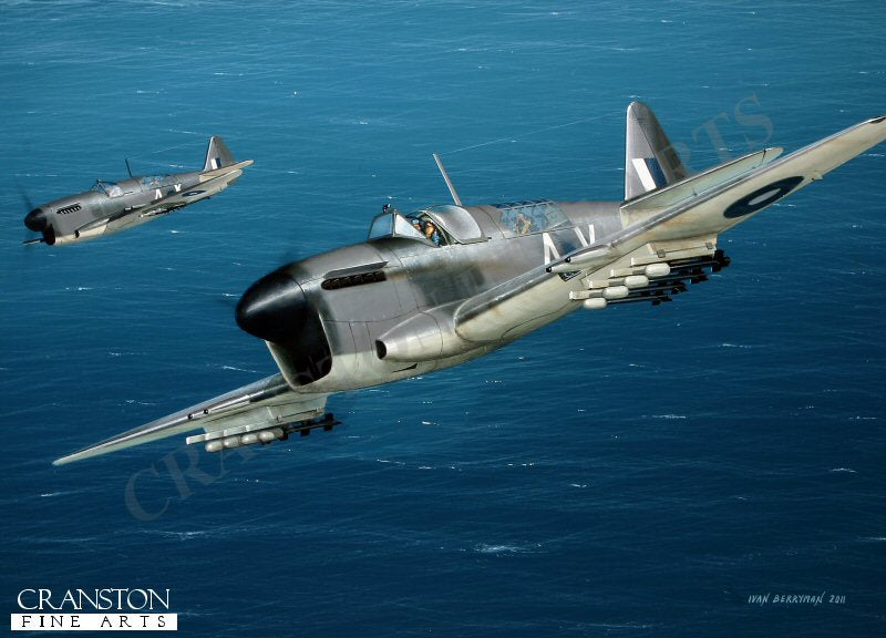 Fairey Firefly F Mk.Is of 1770 Sqn, 1945 by Ivan Berryman. (PC)