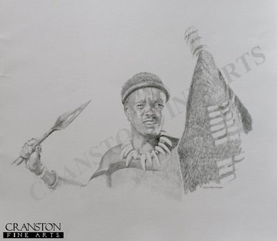 Zulu Warrior at Rorkes Drift by Chris Collingwood. (P)