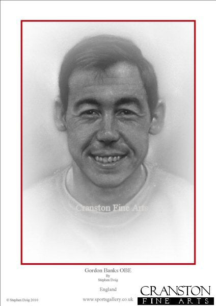 Gordon Banks OBE by Stephen Doig.