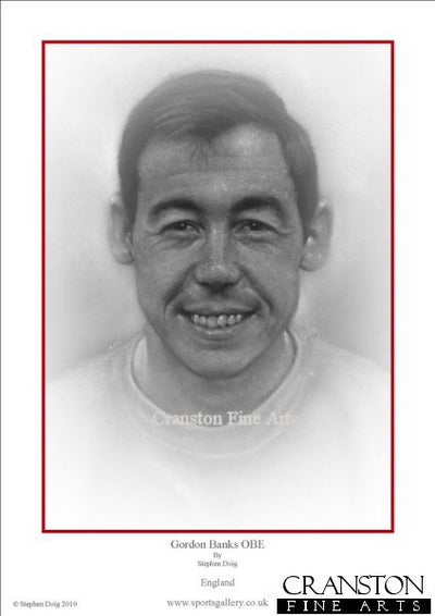 Gordon Banks OBE by Stephen Doig.