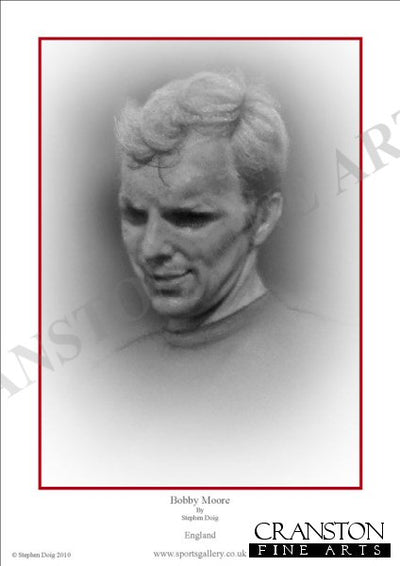 Bobby Moore - England by Stephen Doig.