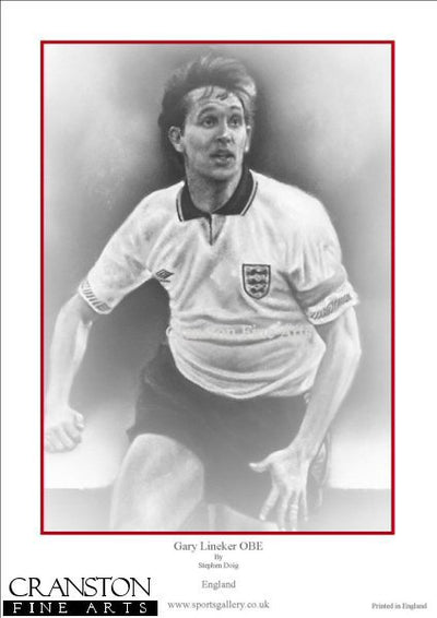 Gary Lineker OBE - England by Stephen Doig.