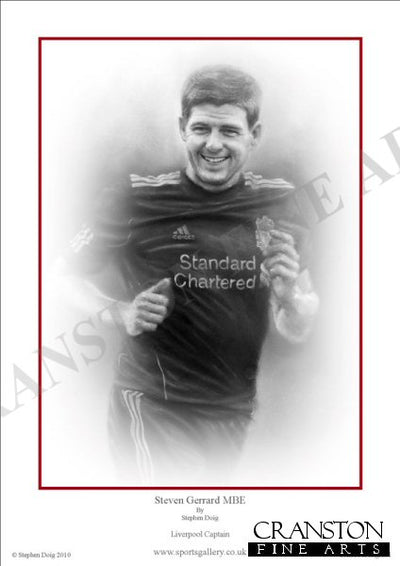 Steven Gerrard MBE - Liverpool Captain by Stephen Doig.
