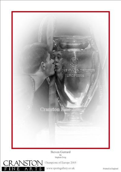 Steven Gerrard - Liverpool - Champions of Europe 2005 by Stephen Doig.
