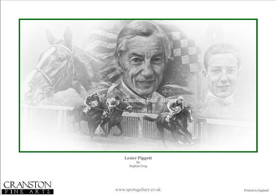 Lester Piggott by Stephen Doig.
