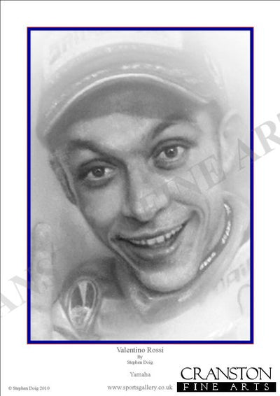 Valentino Rossi - Portrait by Stephen Doig.