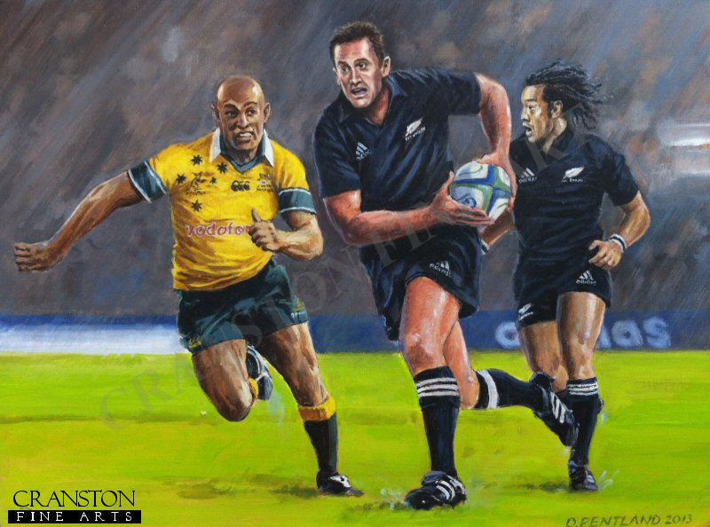 Caleb Ralph - Tri-Nations Series 2002 - New Zealand 12 - Australia 6 by David Pentland. (GS)