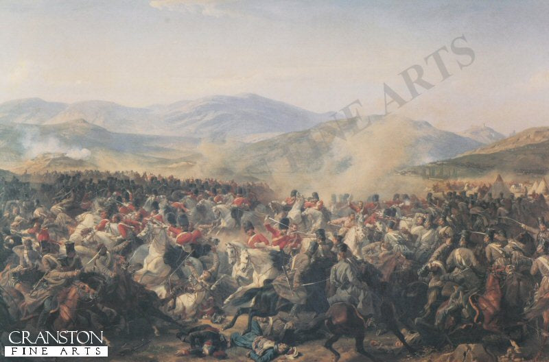 Charge of the Heavy Brigade during the Battle of Balaclava 25th October 1854  by Felix Philippoteaux.