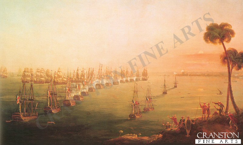 Battle of the Nile, 1st August 1798 by Nicholas Pocock.