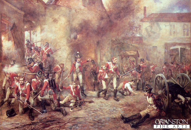Defence of Hougoumont Farm by Robert Hillingford (GS)