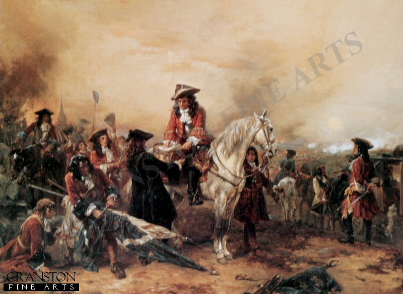 Marlborough Signing Dispatches After the Battle of Blenheim by Robert Hillingford (GL)