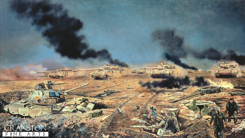 Battle of Al Haniyah, 26th February 1991 by David Rowlands. (AP)