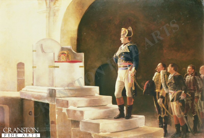 Napoleon at Charlemagnes Throne by Henri-Paul Motte.