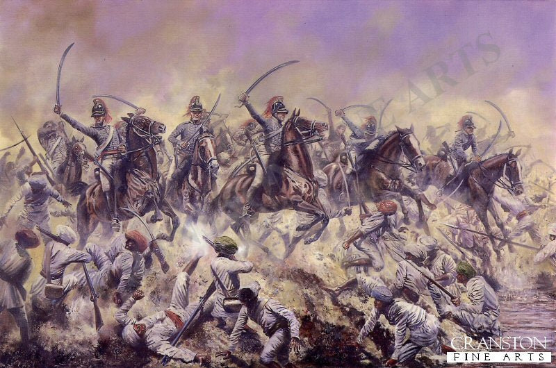 The Charge of the 19th Light Dragoons at Assaye by David Rowlands.