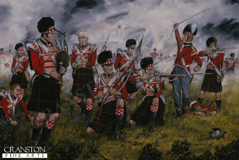 The Cameron Highlanders at Waterloo by Brian Palmer (GS)