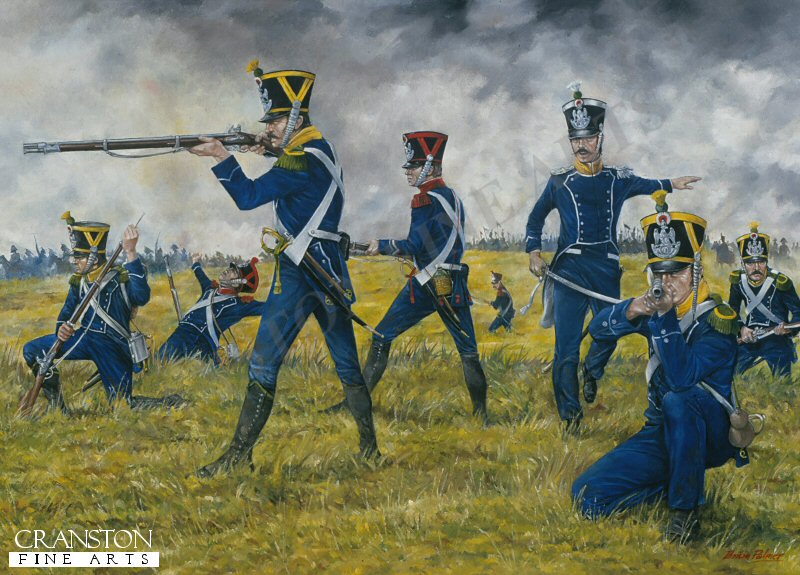 1st Regiment French Light Infantry at Waterloo by Brian Palmer. (PC)