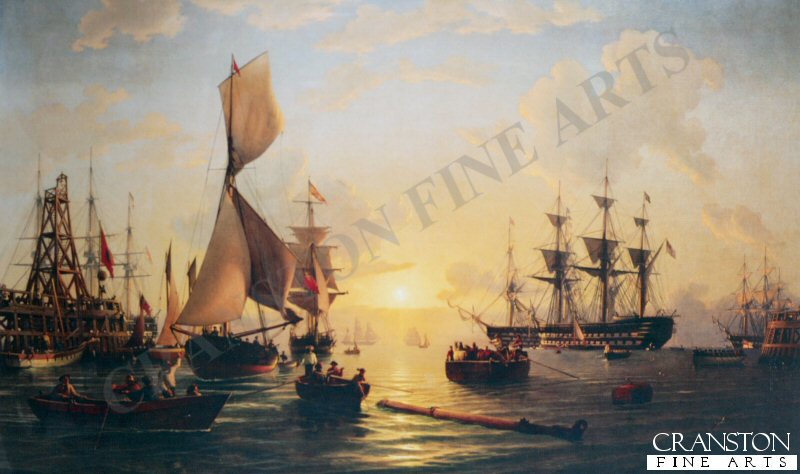 Loading Cavalry on a Troop Ship 1864 by Charles Henry Seaforth.