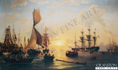 Loading Cavalry on a Troop Ship 1864 by Charles Henry Seaforth.