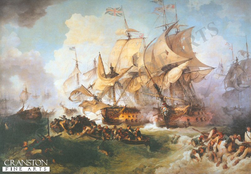 Battle of the Glorious 1st June 1794 by Philip James de Louthembourg.