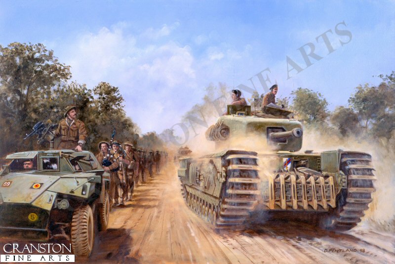 Operation Bluecoat, Normandy, 30th July 1944 by David Pentland. (GL)