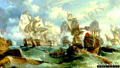 The Battle of Trafalgar by William Stuart.